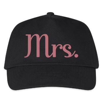 Mrs. Matching Paar Verlobung Hochzeit Flitterwochen - Kinder Basecap - Schwarz - Vorne