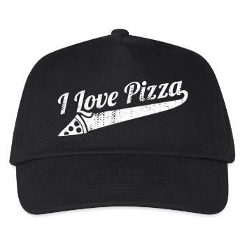 I love pizza - Kids’ Baseball Cap - black - Front