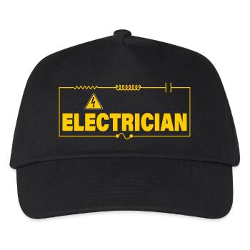 ELECTRICIAN - Kinder Basecap - Schwarz - Vorne