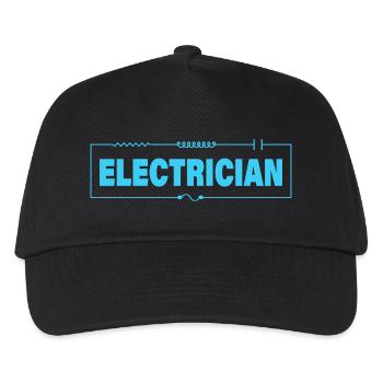 ELECTRICIAN - Kinder Basecap - Schwarz - Vorne