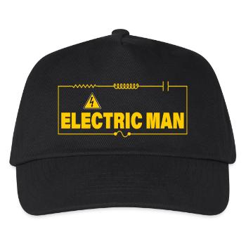 ELECTRIC MAN - Kinder Basecap - Schwarz - Vorne