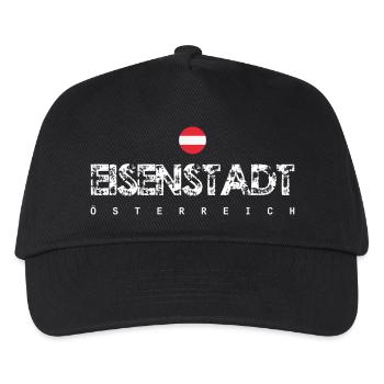 Henstadt, Österreich, Distressed Typografie - Kinder Basecap - Schwarz - Vorne