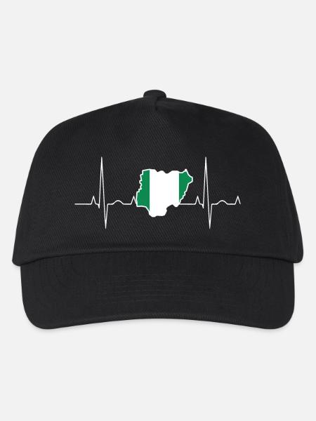 Nigeria Herzschlag - Kinder Basecap - Schwarz