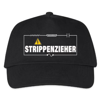 STRIPPENZIEHER - Kinder Basecap - Schwarz - Vorne