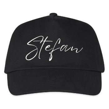 Stefan Name T-Shirt Geschenk Für Männer - Kinder Basecap - Schwarz - Vorne