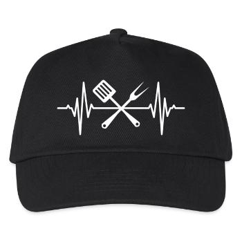 Cooking spoon heartbeat - Kids’ Baseball Cap - black - Front
