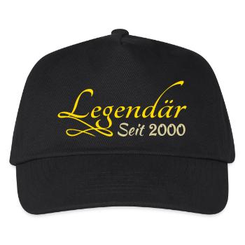 Legendär 2000 - Kinder Basecap - Schwarz - Vorne