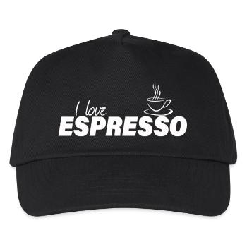 I LOVE ESPRESSO - Kinder Basecap - Schwarz - Vorne