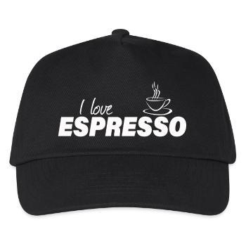 I LOVE ESPRESSO - Kinder Basecap - Schwarz - Vorne