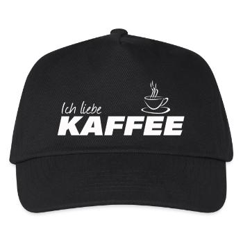 ICH LIEBE KAFFEE - Kinder Basecap - Schwarz - Vorne