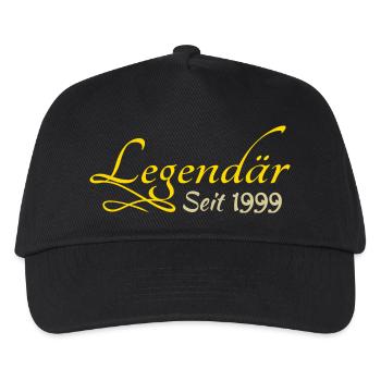 geboren 1999 - Kinder Basecap - Schwarz - Vorne