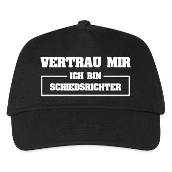 Schiedsrichter - Kinder Basecap - Schwarz - Vorne