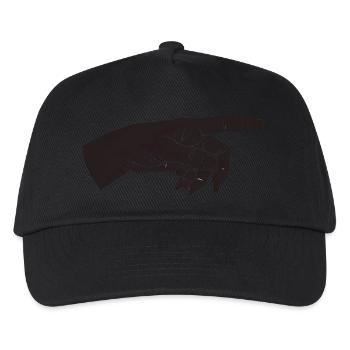 Zeigefinger, Hand, Da lang, Zeiger, Du bist - Kinder Basecap - Schwarz - Vorne