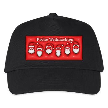 Weihnacht 3D 2 - Kinder Basecap - Schwarz - Vorne