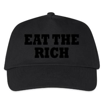 Eat the rich - Kinder Basecap - Schwarz - Vorne