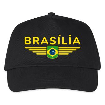 Brasília T-Shirt für Fans und Reisende - Kinder Basecap - Schwarz - Vorne