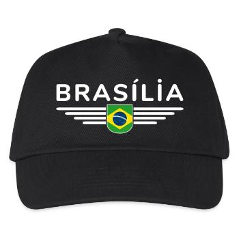Brasília T-Shirt für Fans und Reisende - Kinder Basecap - Schwarz - Vorne