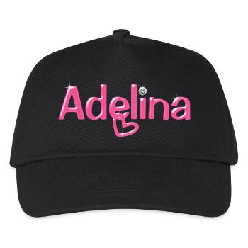 Adelina Name Balloon Font - Kids’ Baseball Cap - black - Front