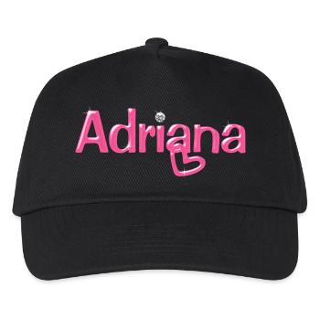 Adriana Name Balloon Font - Kids’ Baseball Cap - black - Front