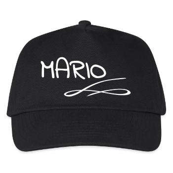 Geschenk für Mario - Kinder Basecap - Schwarz - Vorne