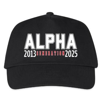 La génération alpha 2013-2025 - Casquette de baseball Enfant - noir - Devant