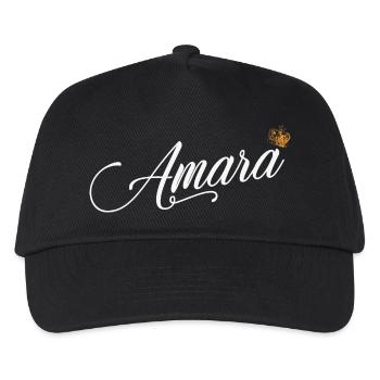 Amara Name für Frauen Kinder Kleinkinder - Amara Custom - Kinder Basecap - Schwarz - Vorne