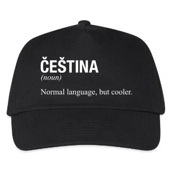 CESTINA Tschechisch Tschechien - Kinder Basecap - Schwarz - Vorne