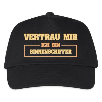 Drôle de skipper de péniche - Casquette de baseball Enfant - noir - Devant