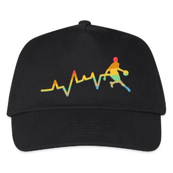 Basketballspieler Evolution Basketball - Kinder Basecap - Schwarz - Vorne