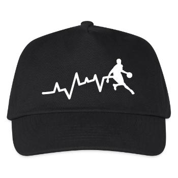 Basketballspieler Evolution Basketball - Kinder Basecap - Schwarz - Vorne
