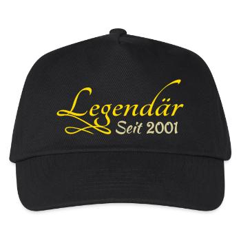 2001 - Kinder Basecap - Schwarz - Vorne