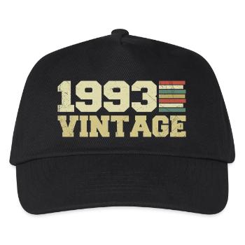 1993 Birthday Gift 1993 Vintage 1993 Gift - Kids’ Baseball Cap - black - Front