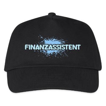 Finanzassistent als Job - Kinder Basecap - Schwarz - Vorne