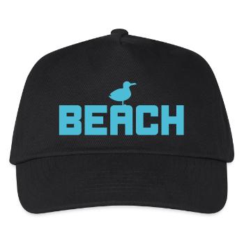 Beach Seagull Beach Coast North Sea Baltic Sea Vacation North - Kids’ Baseball Cap - black - Front