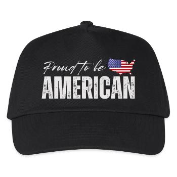 Stolzer Amerikaner, ich liebe Amerika - Kinder Basecap - Schwarz - Vorne