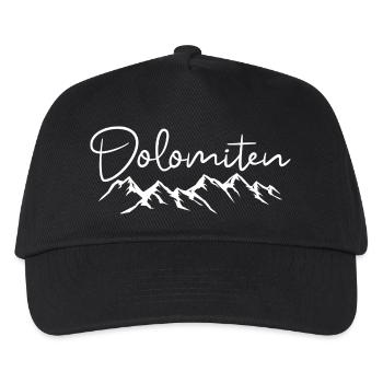 Dolomiten Alpen Berge - Kinder Basecap - Schwarz - Vorne