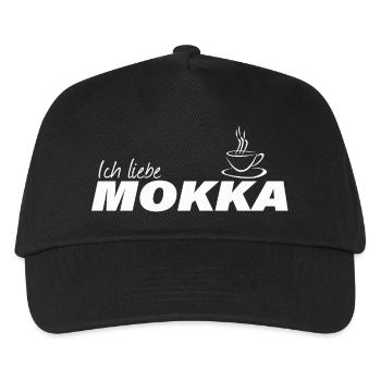 ICH LIEBE MOKKA - Kinder Basecap - Schwarz - Vorne