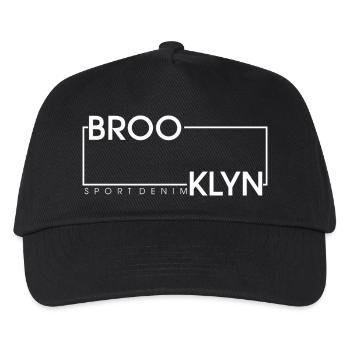 Stilvolles Brooklyn Sporttrend Design - Kinder Basecap - Schwarz - Vorne