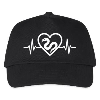 Serpent Cœur - Casquette de baseball Enfant - noir - Devant