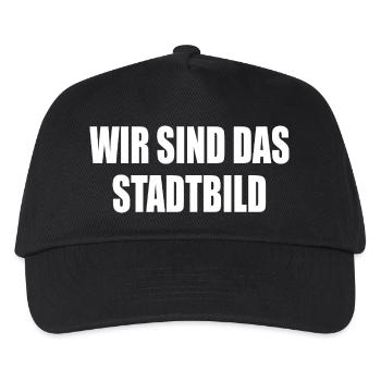 wir sind das stadtbild - Kinder Basecap - Schwarz - Vorne
