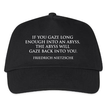 Abyss Gaze Nietzsche Zitat - Kinder Basecap - Schwarz - Vorne