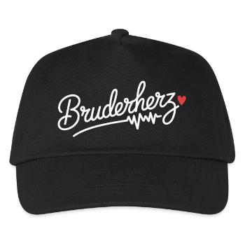 Bruderherz Brüder Großer Bro Spruch Kleiner Bruder - Kinder Basecap - Schwarz - Vorne