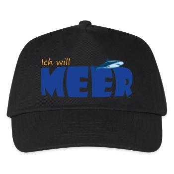 ICH WILL MEER - Kinder Basecap - Schwarz - Vorne