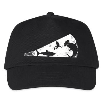 Mégaphone silhouette de requin - Casquette de baseball Enfant - noir - Devant
