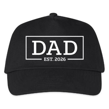 Papa est. 2026 – Geschenk für neuen Vater - Kinder Basecap - Schwarz - Vorne
