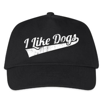 Ich mag Hunde - Kinder Basecap - Schwarz - Vorne