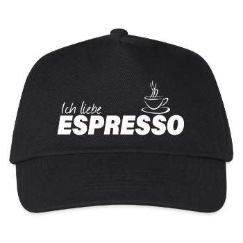 ICH LIEBE ESPRESSO - Kinder Basecap - Schwarz - Vorne
