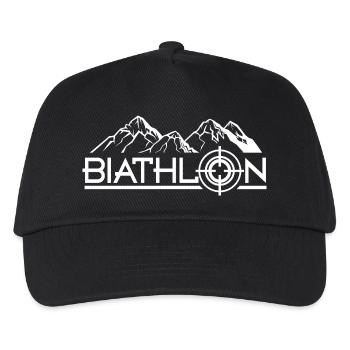 Biathlon - Kinder Basecap - Schwarz - Vorne