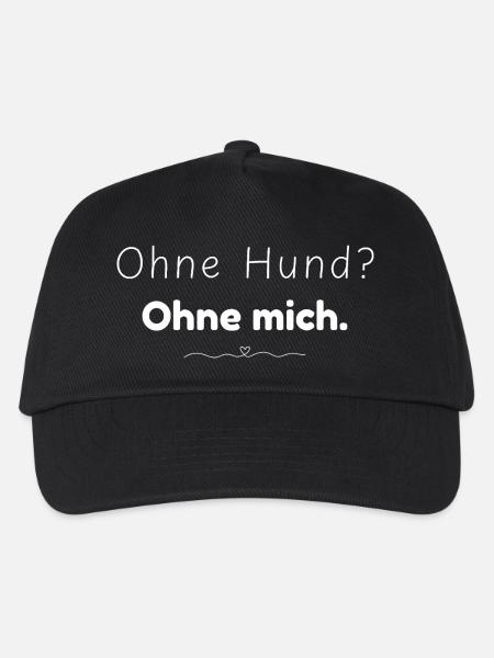 Ohne Hund? Ohne mich. Spruch für Hundemenschen - Kinder Basecap - Schwarz