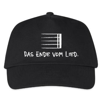 Das Ende vom Lied – Lustiges Musik Wortspiel - Kinder Basecap - Schwarz - Vorne